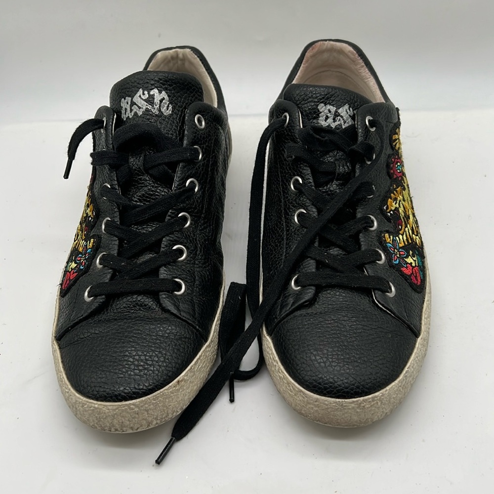 ash men  sneaker niagara black leather size 43 9-9.5